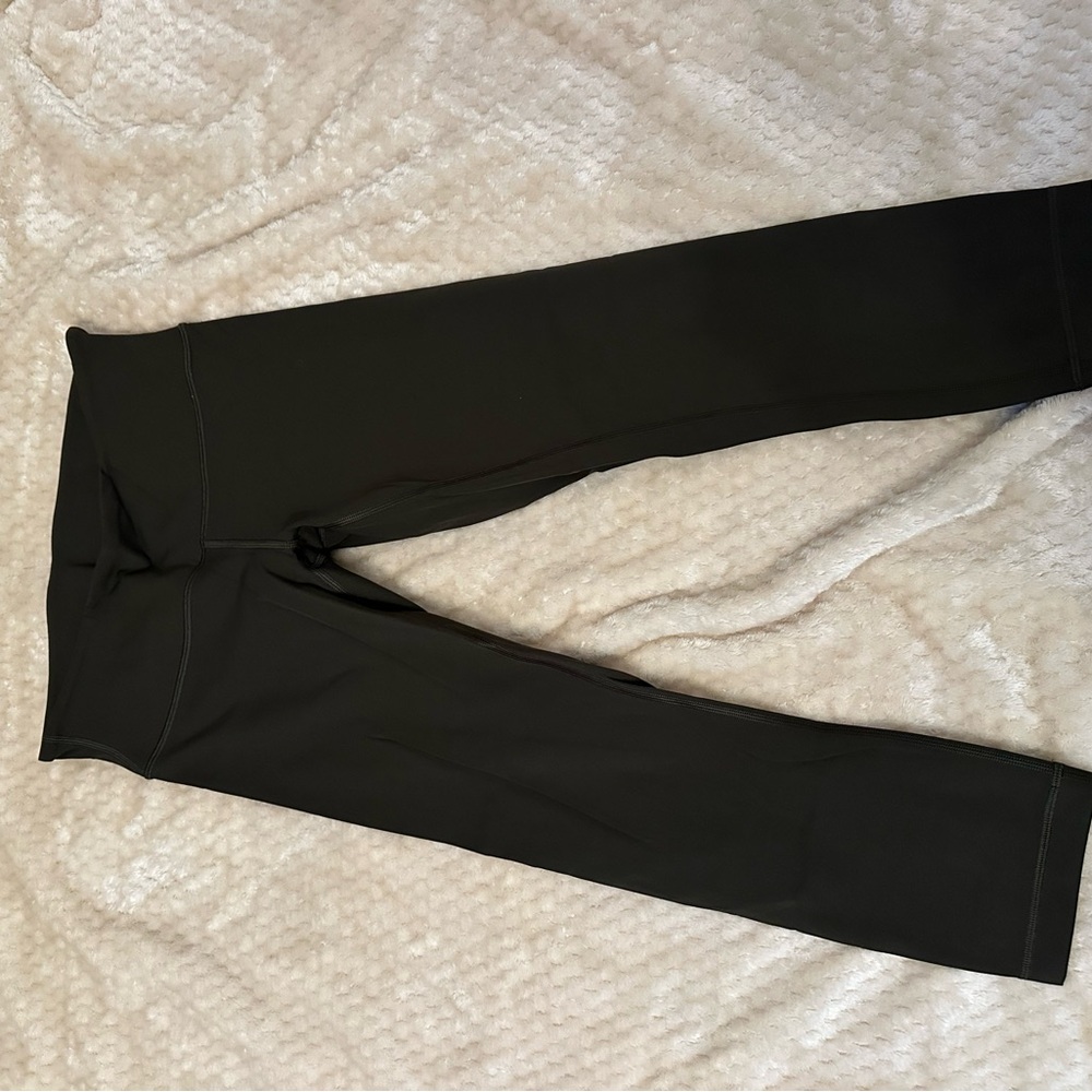 Lululemon Athletica Dark Olive Green Capri  Leggings
